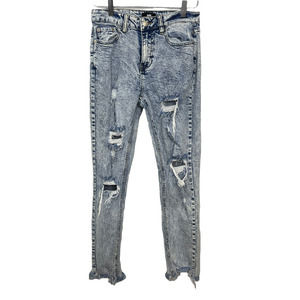 I & M Black Label Distressed Stone Wash high Rise Skinny Jeans SZ 3